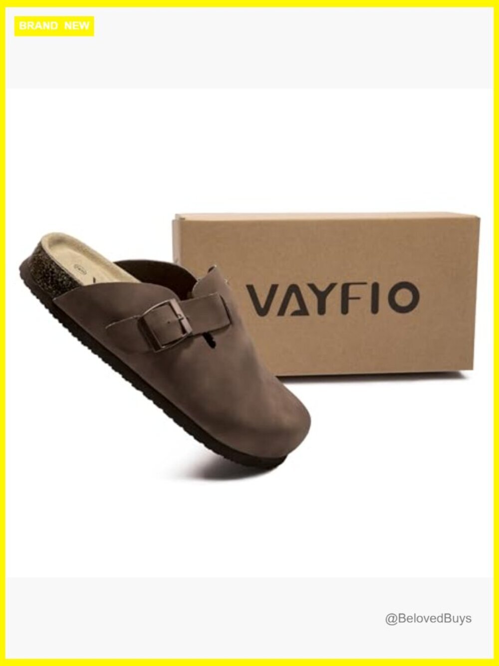 Suede Clogs with Cork Footbed Arch Support Slip On Mules - Picture 6 of 7